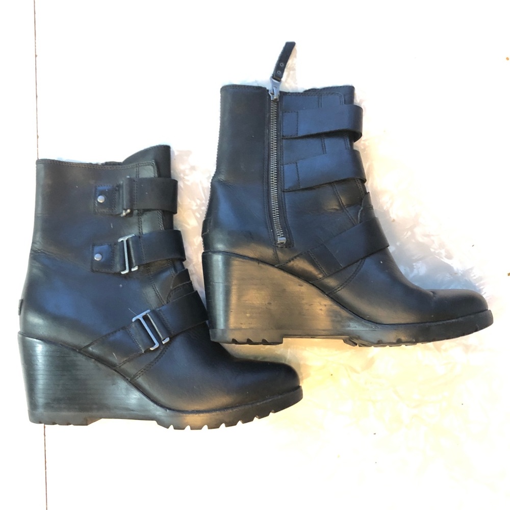 Women’s Sorel black After Hours wedge bootie